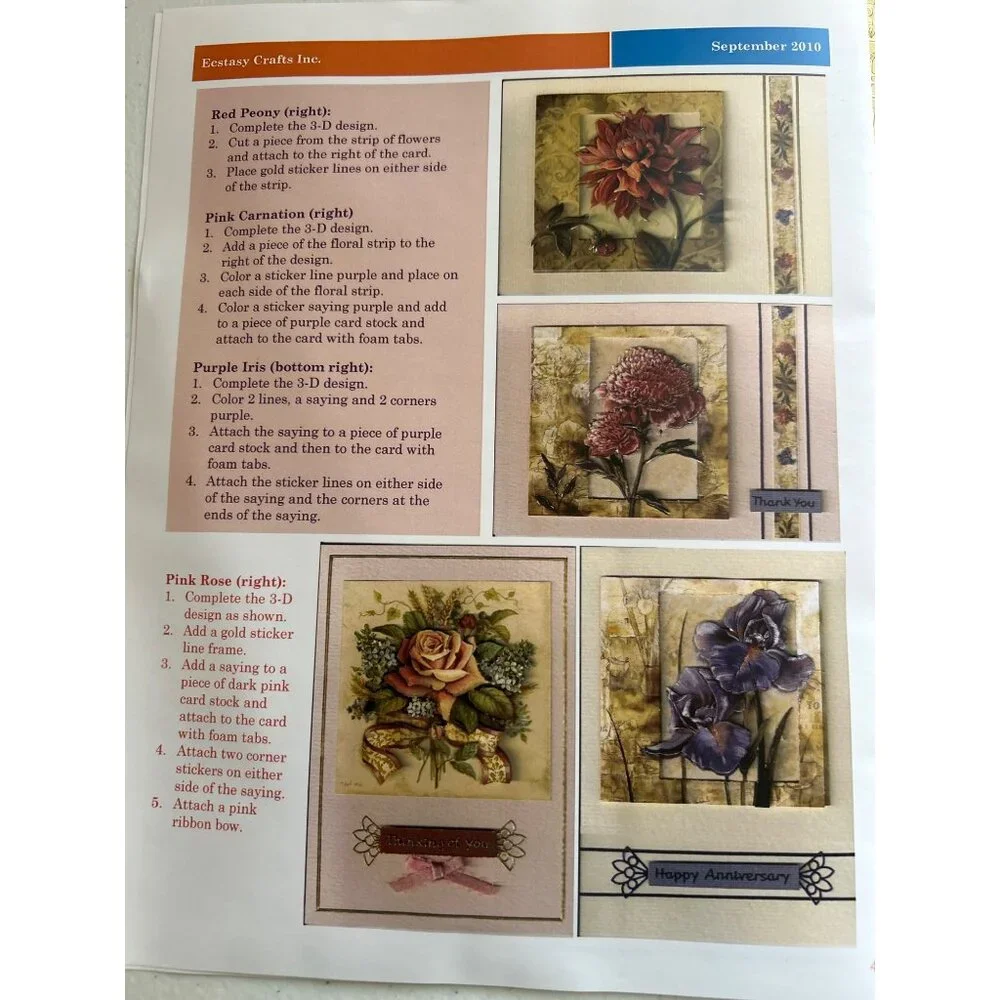 Ecstasy Crafts Elegant 3D Flower Cardmaking Kit
